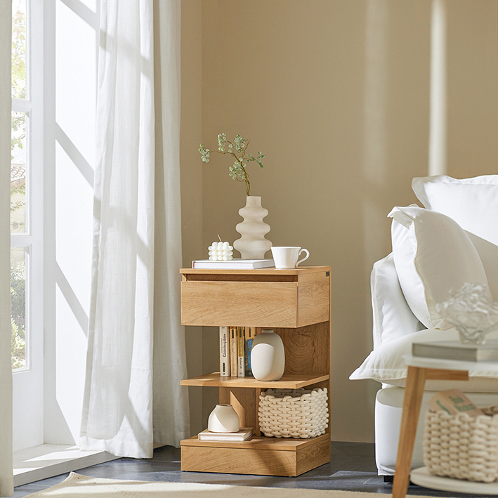 Table De Chevet Naturel Fbt49-n