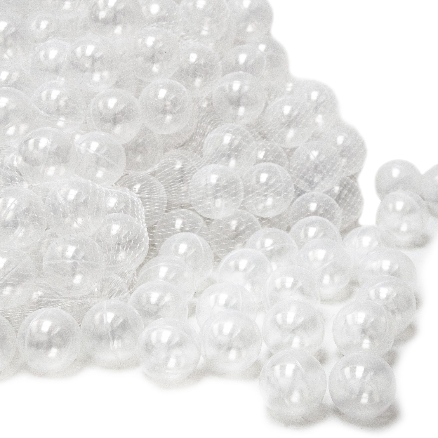 Littletom 50 Boules En Pe Diamètre 5,5cm Pour Remplir Piscine Bébé Transparent