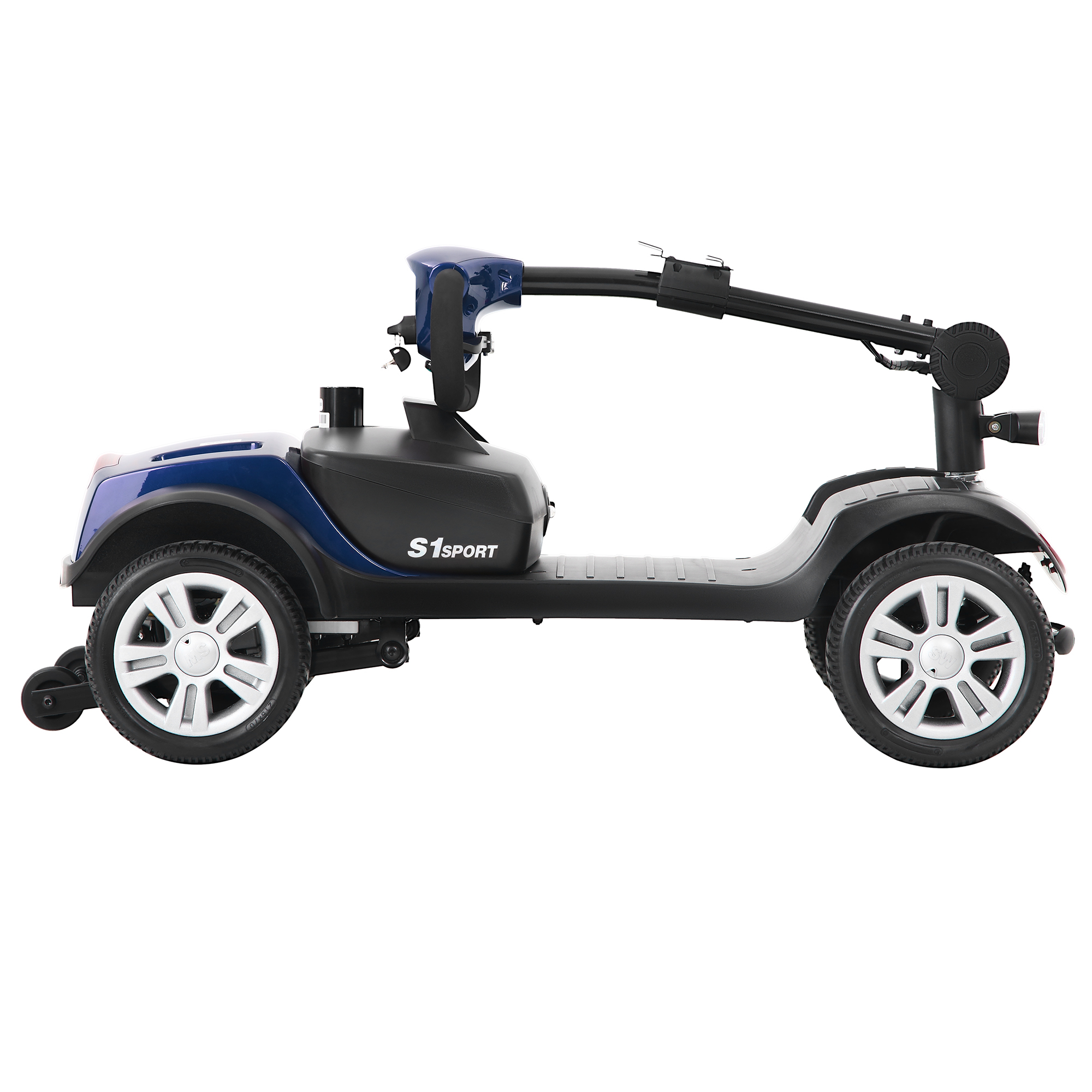 Scooter De Mobilité Pliable Pour Seniors Sweetrich S1 Sport - Aide Médicale Électrique - Noirbleu