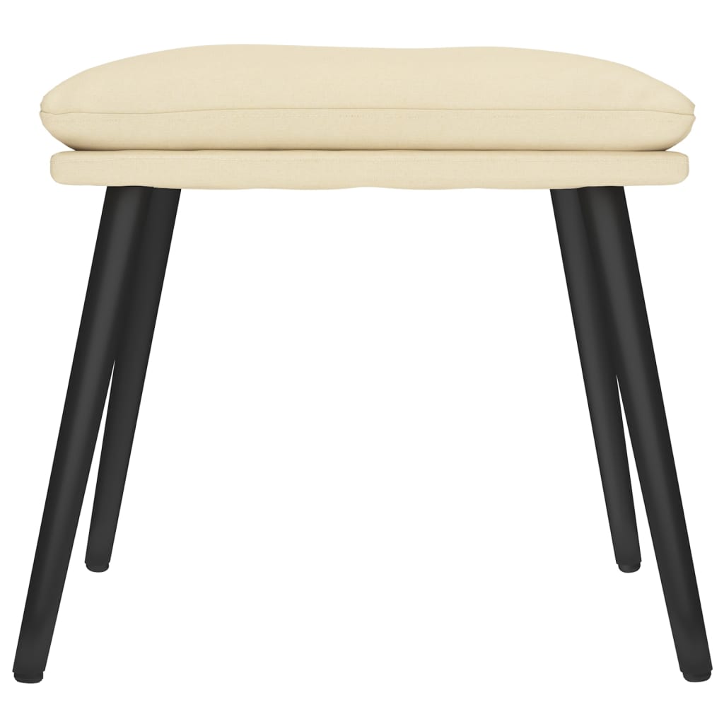 Repose-pied Crème 45x29,5x39 Cm Tissu