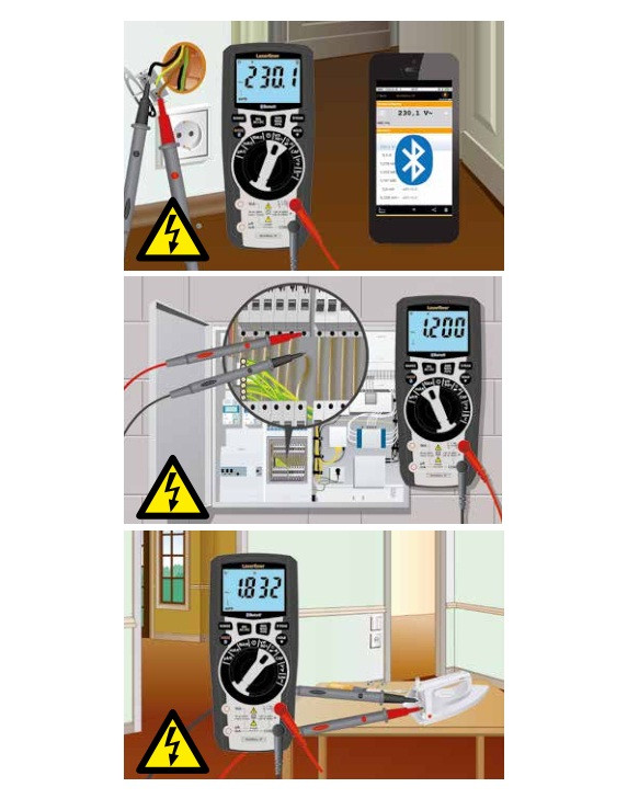 Multimètre Professionnel Précis Et Robuste Avec Mode D'impédance Basse Low Z Et Bluetooth Multimeter Xp Laserliner