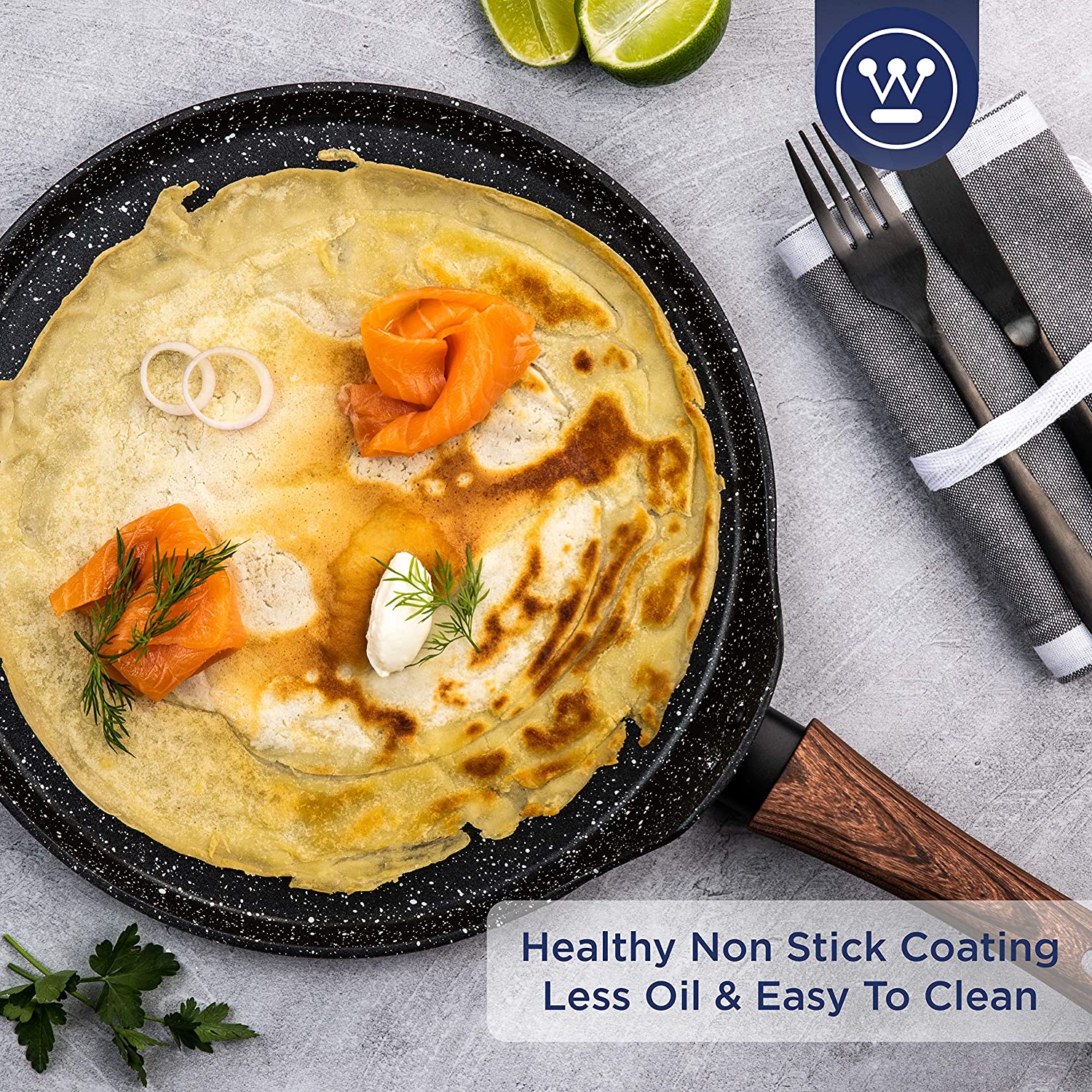 Westinghouse - Poêle À Crêpes 28 Cm - Crêpière - Antiadhésive - Induction - Edition Spéciale