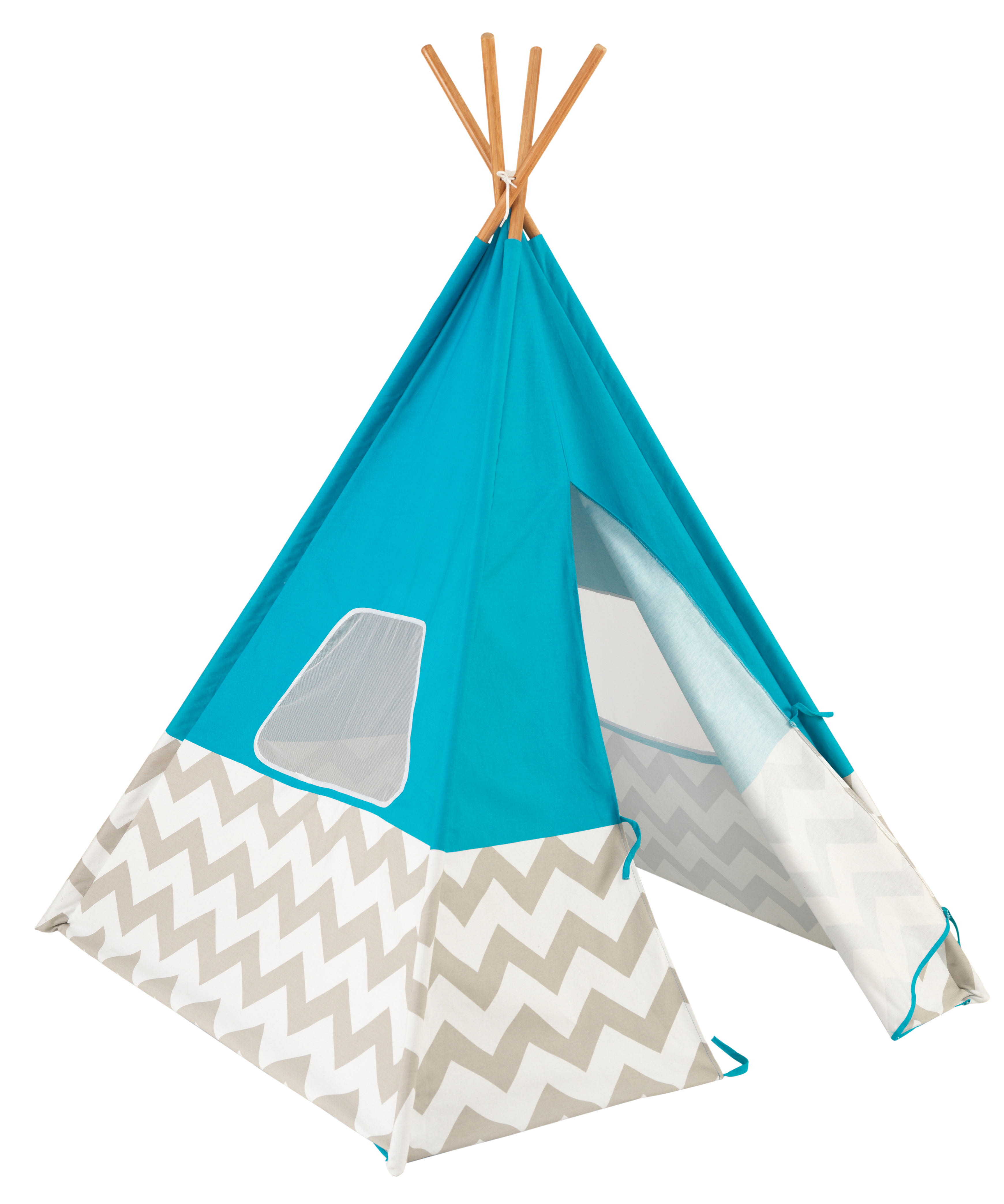 Tipi Deluxe Léger Et Résistant Avec Fenêtres En Maille - Turquoise