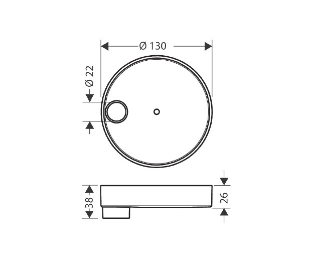 Porte-savon En Plastique Finition Chromé Ronde 130 Mm Cassetta's Puro Hansgrohe