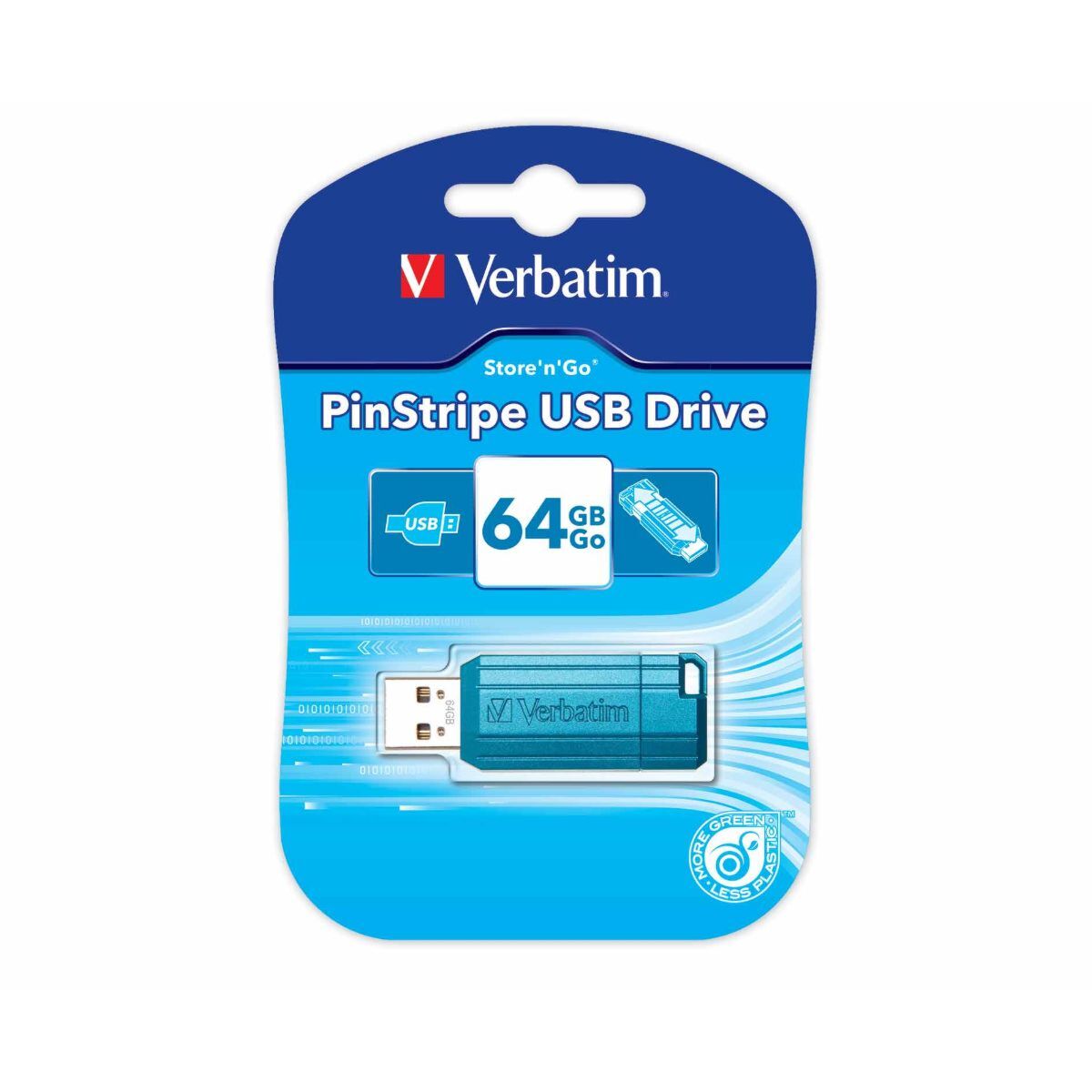 Usb Drive 2.0 Pinstripe 64gb Store´n´go Caribbean Blue