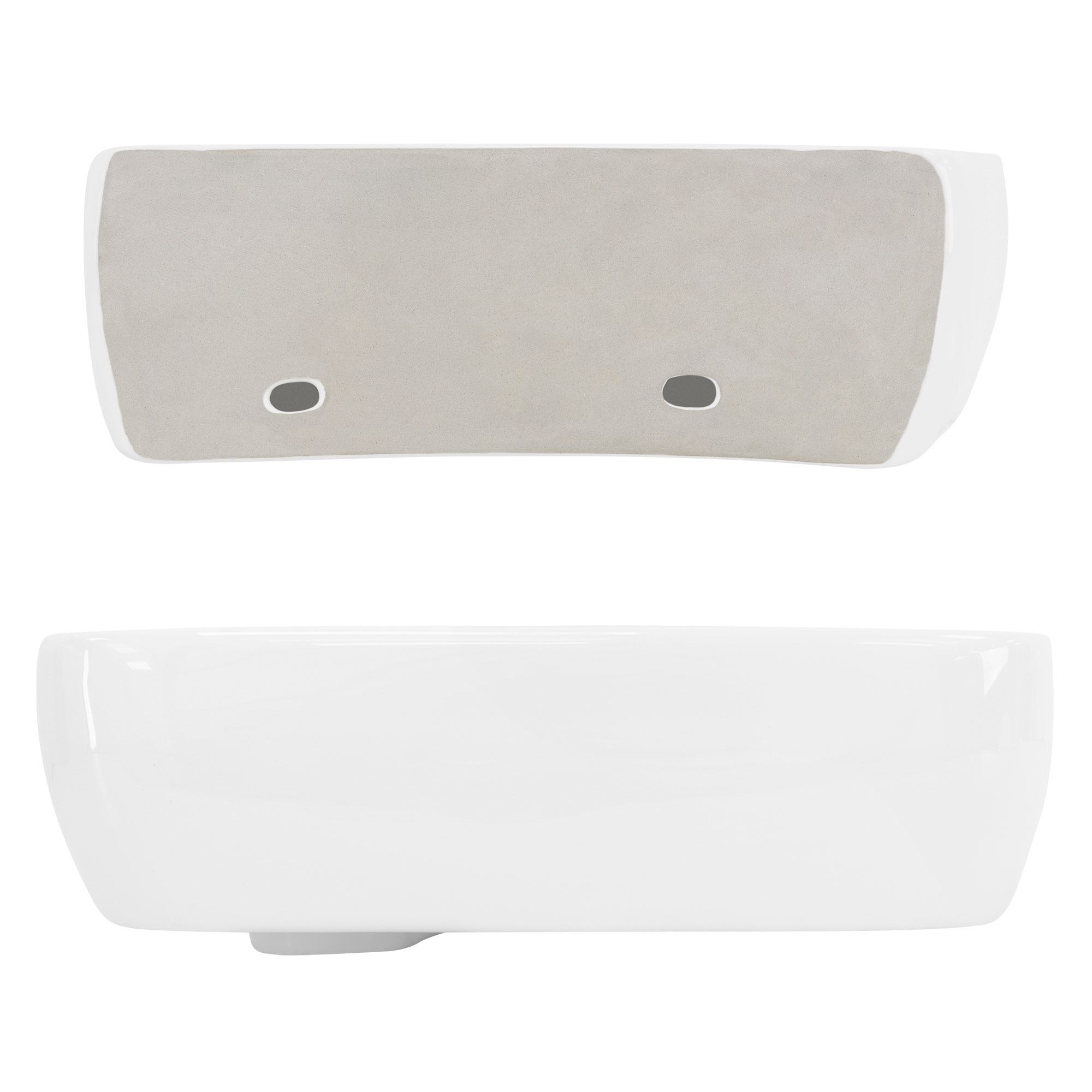 Lavabo En Céramique Blanc Lave-mains Avec Garniture Vidage Blanc 450x270x130 Mm