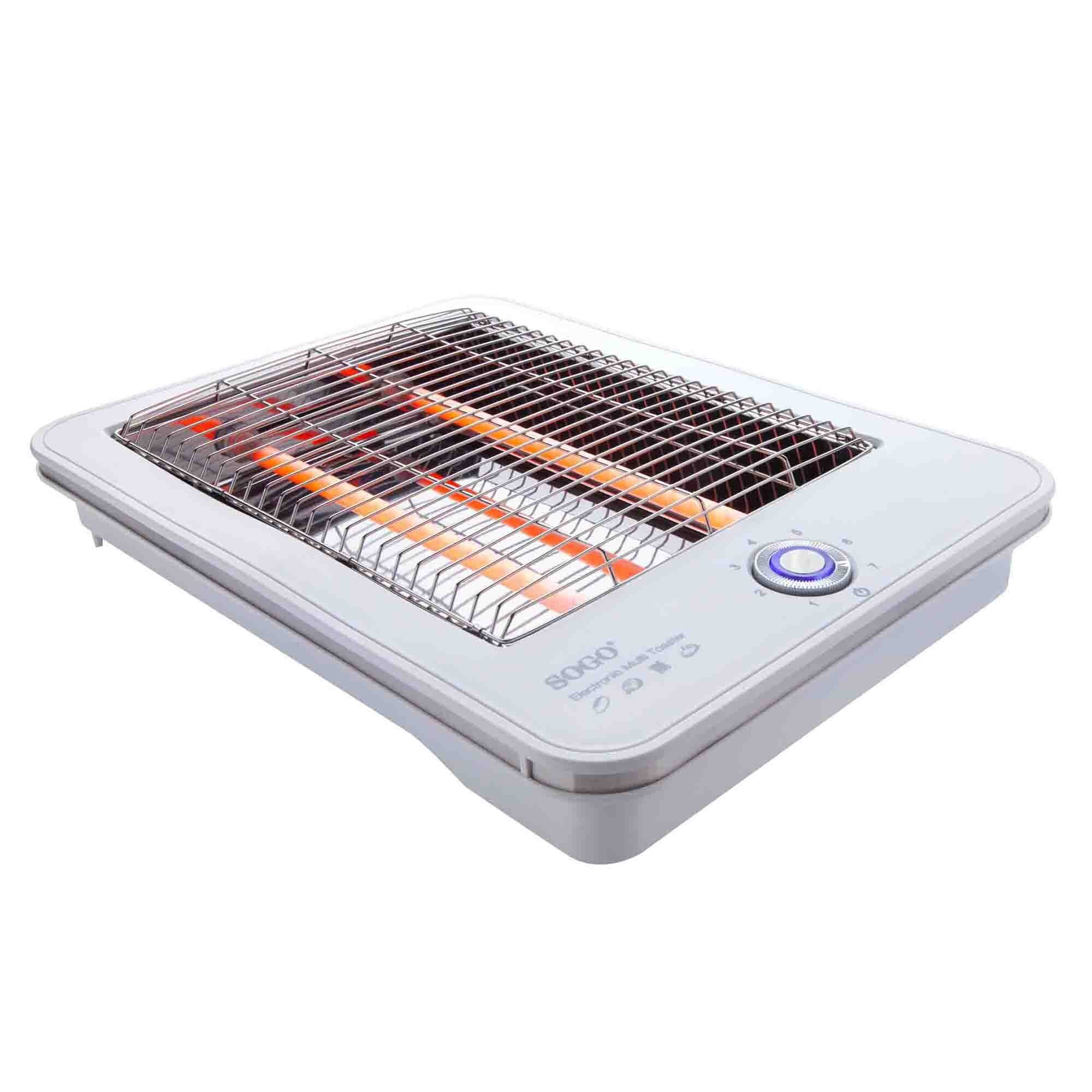 SOGO Tostapane Desktop 700W 4 Fette con 2 Elementi Riscaldanti al Quarzo - 7 Livelli di Tostatura