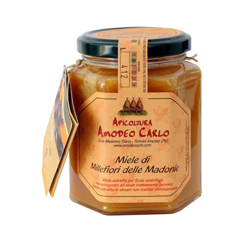 Miel Toutes Fleurs Des Monts Madonie Abeille Noire Sicilienne 400 Gr APICOLTURA  AMODEO CARLO