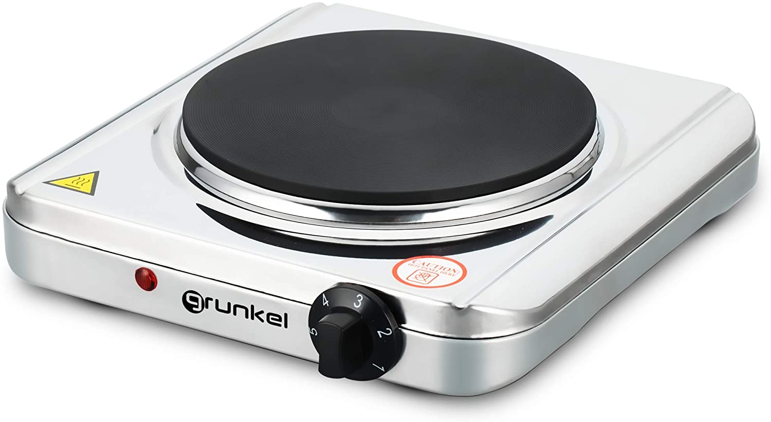 Grunkel Ehp-118inox Cuisinière Électrique En Acier Inoxydable 1500w 185mm