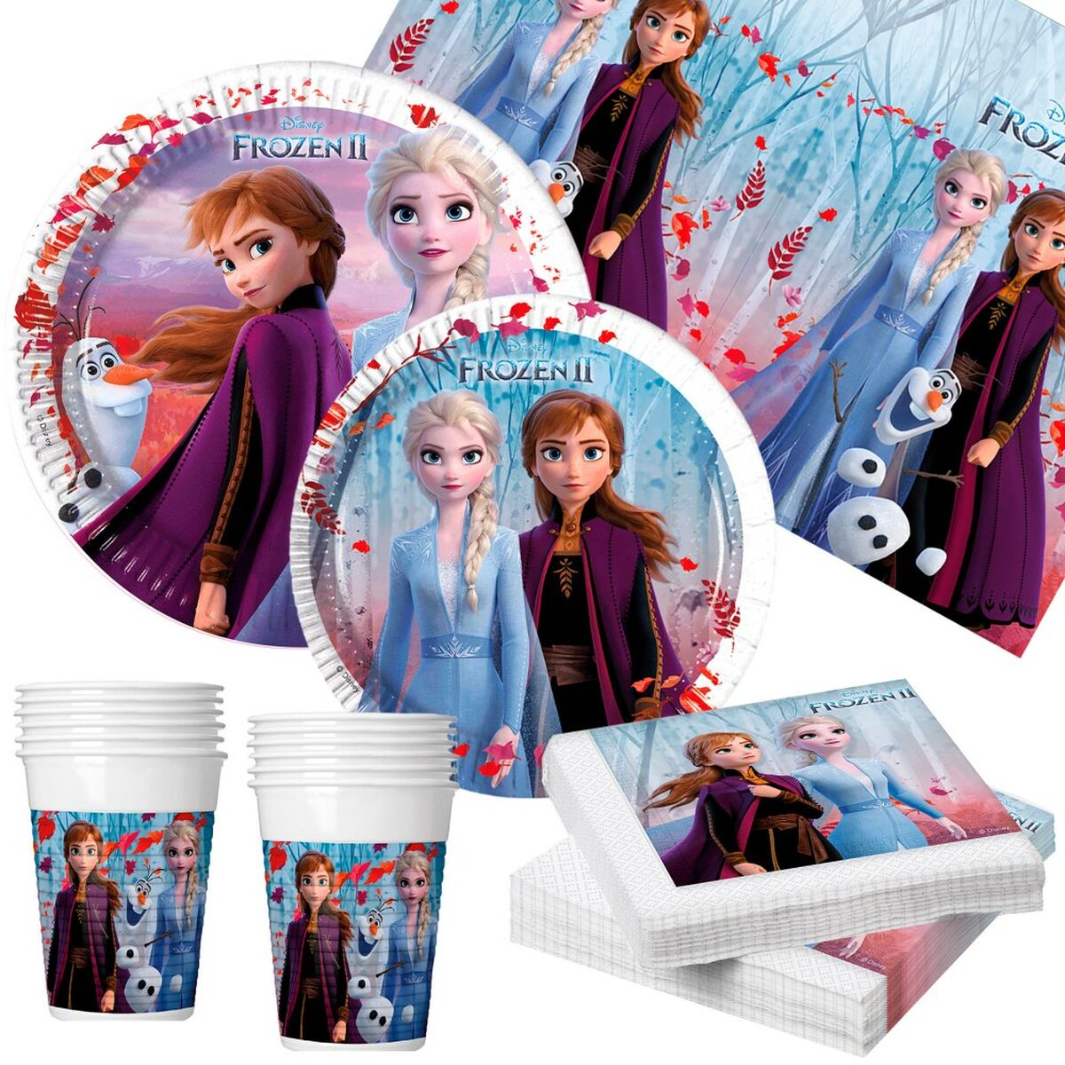 Set D'articles De Fête Frozen 89 Pièces