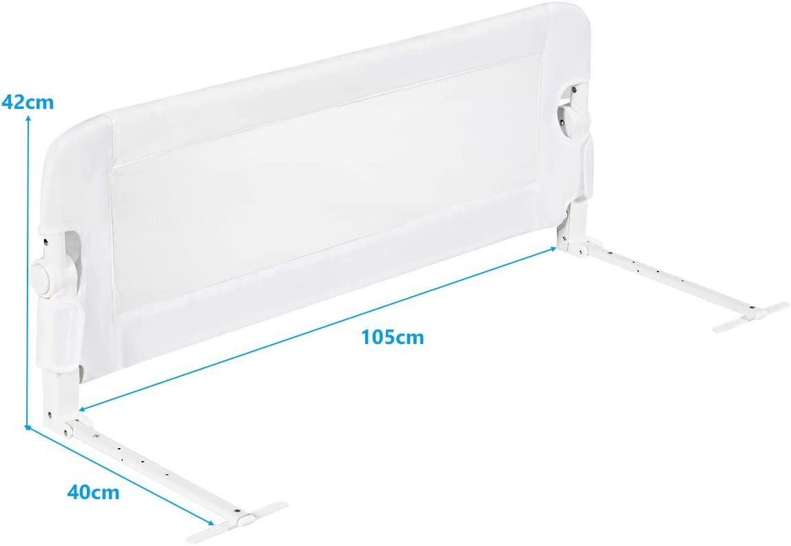 Costway Barrière De Lit Pliable Et Portable Pour Enfant/bébé 150x42cm