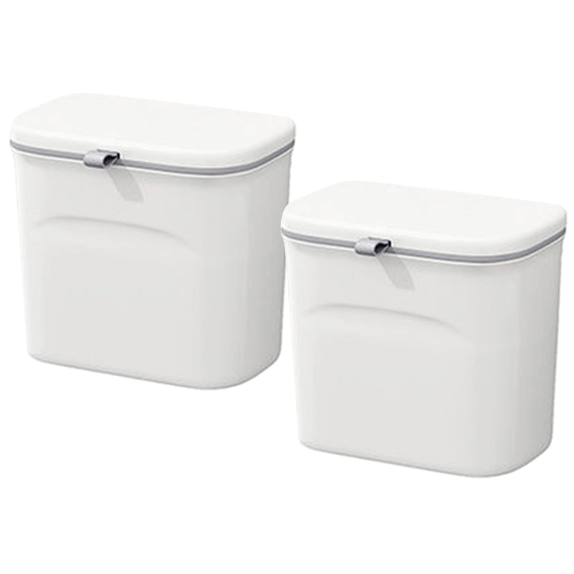 Lot De 2 Poubelles Multifonctionnelles 16 L (8x2), Poubelles De Cuisine