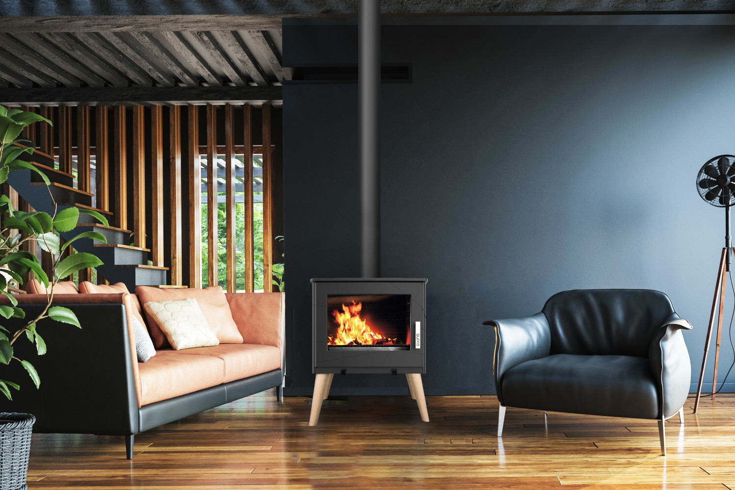 Poêle À Bois Usko 8.7kw En Fonte - Étanche - Eco Design