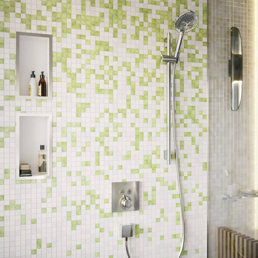 Façade Pour Mitigeur Thermostatique Encastré Hansgrohe Showerselect Avec 2 Fonctions Chromé