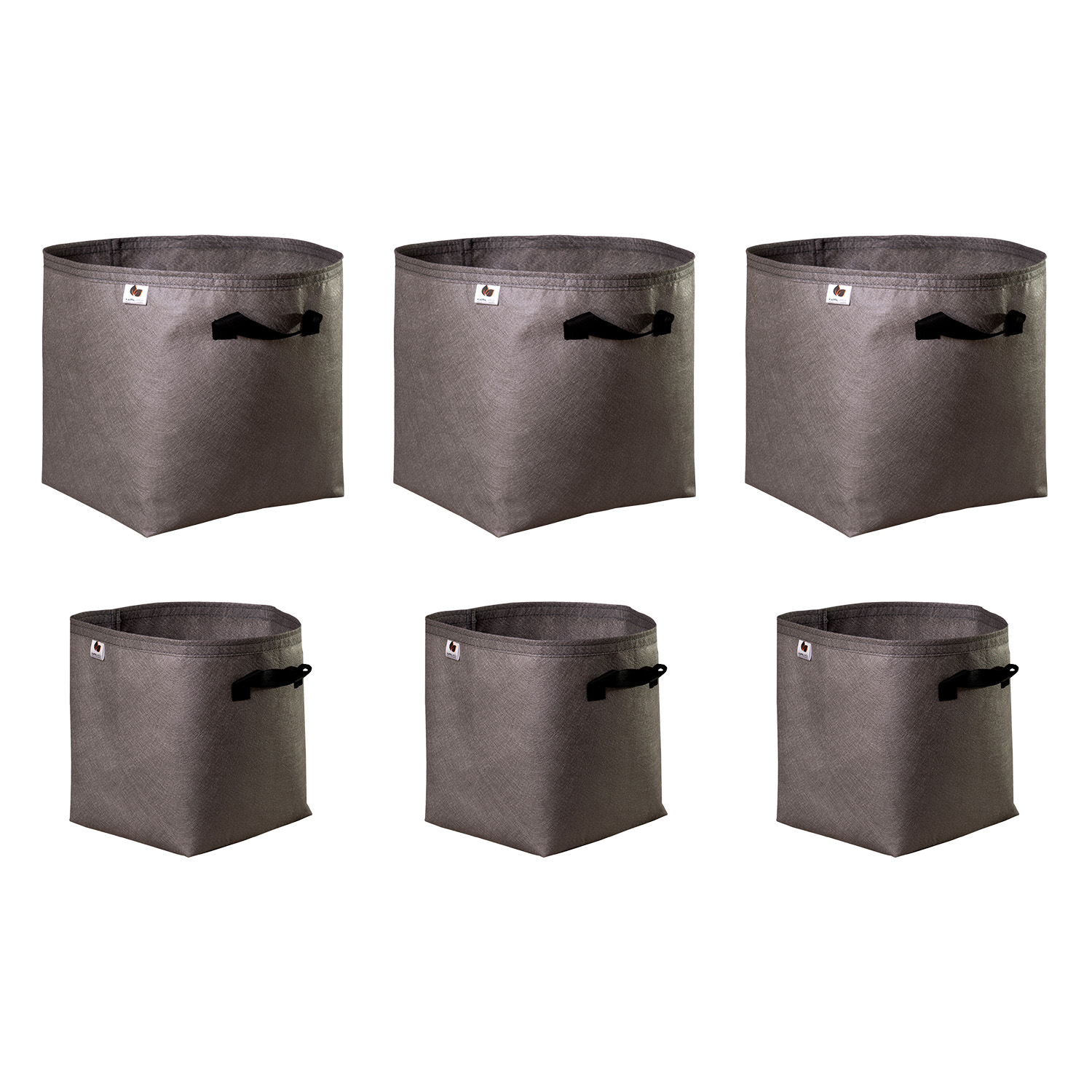3x40L & 3x60L Grey Fabric Pot Pack