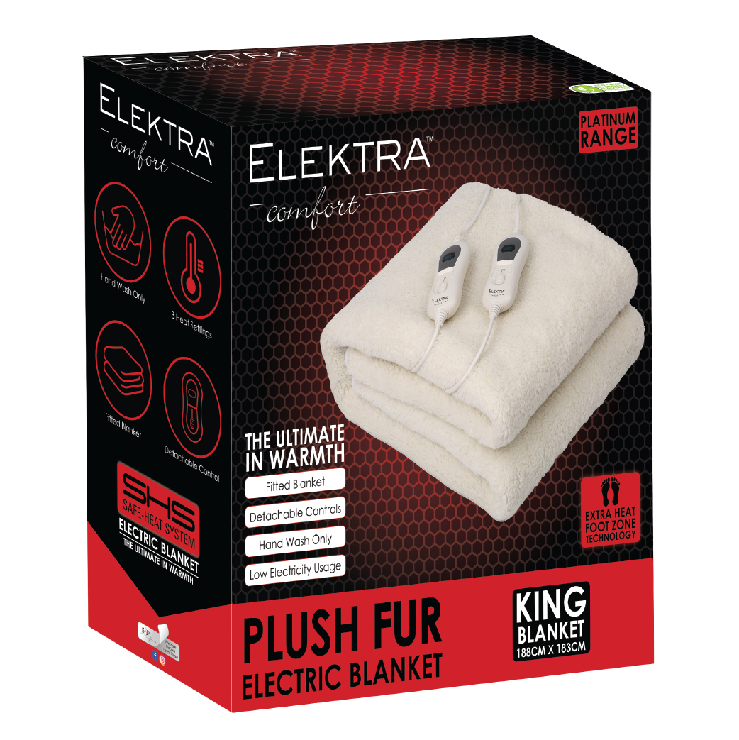 Electric Blanket King Acrylic Fur Fitted