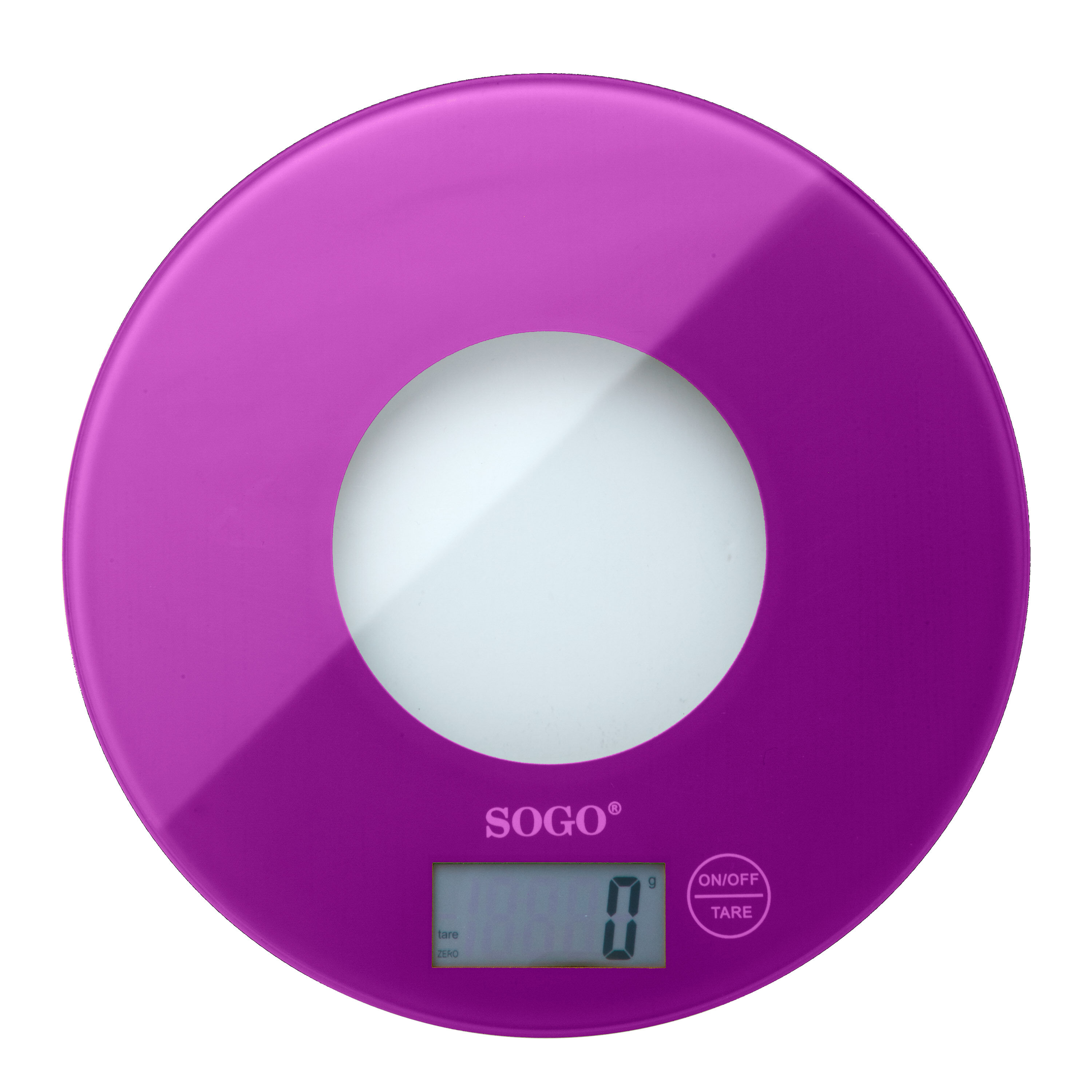 SOGO Bilancia da Cucina Digitale 5kg – Vetro Colorato, Display LCD, Funzione Tara, Spegnimento Automatico, Design Compatto