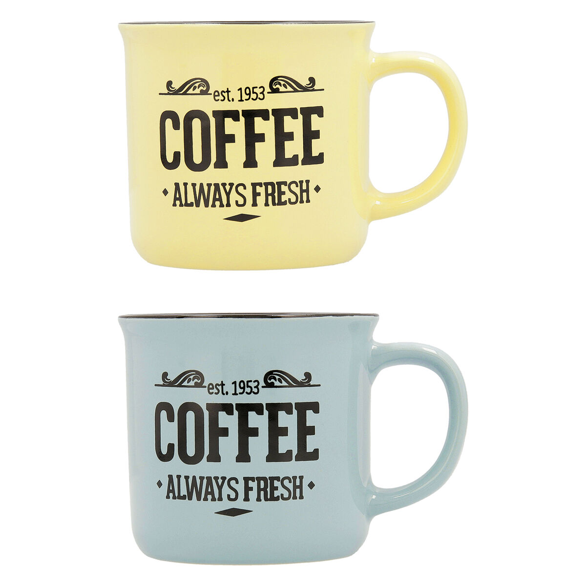 Tasse Quid Frappe Fresh Céramique Multicouleur (330 Ml) (12 Unités)