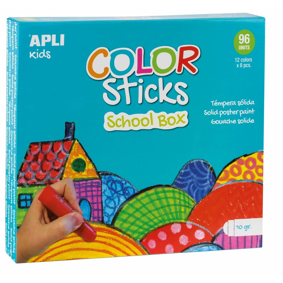 Bâtons De Gouache Solide Apli 96 Pièces Multicouleur