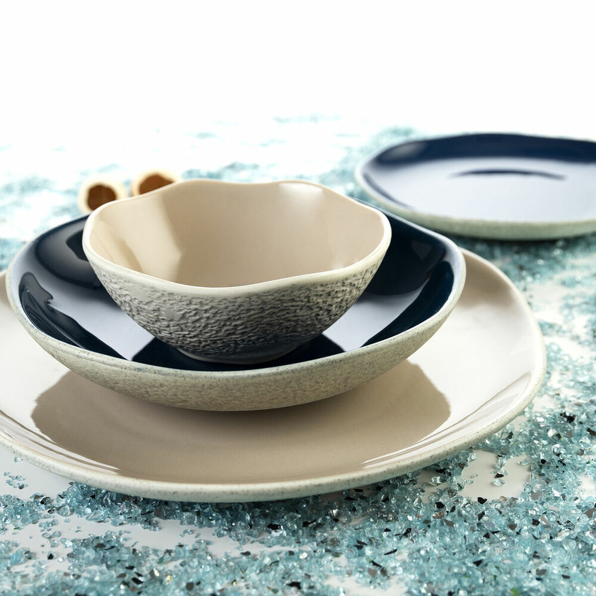 Assiette Plate Arcoroc Rocaleo Céramique Bicolore (20 Cm) (pack 6x)