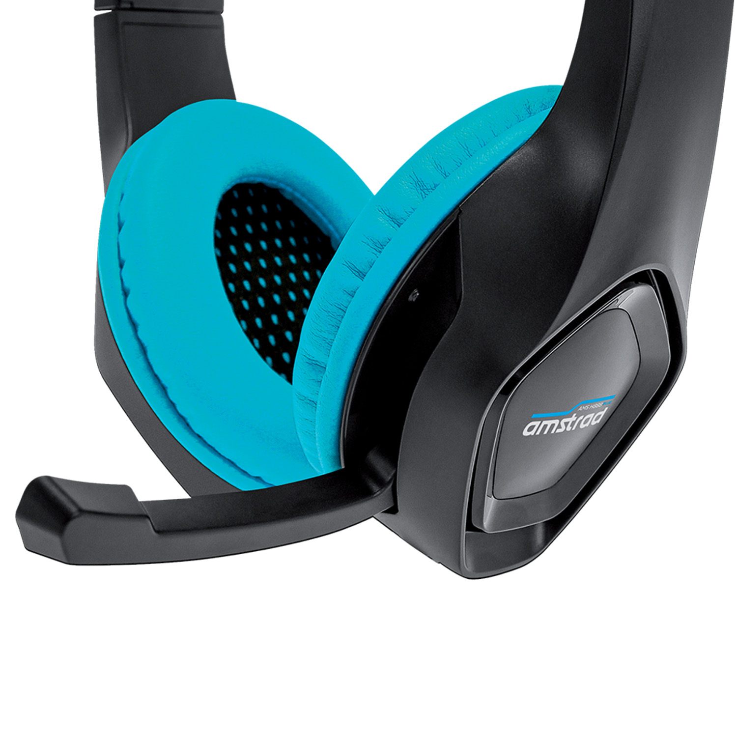 Casque Pro Gamer Amstrad Ams H888 Blue 40mm Power Bass Avec Micro Intégré
