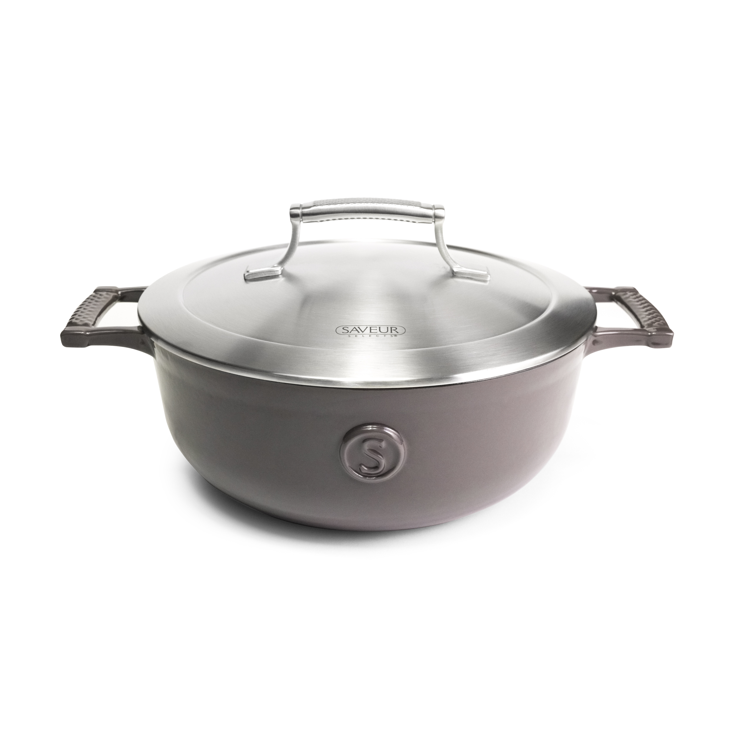 Saveur Selects - Série Voyage - Cocotte 25 Cm - Induction - Garantie À Vie - Gris