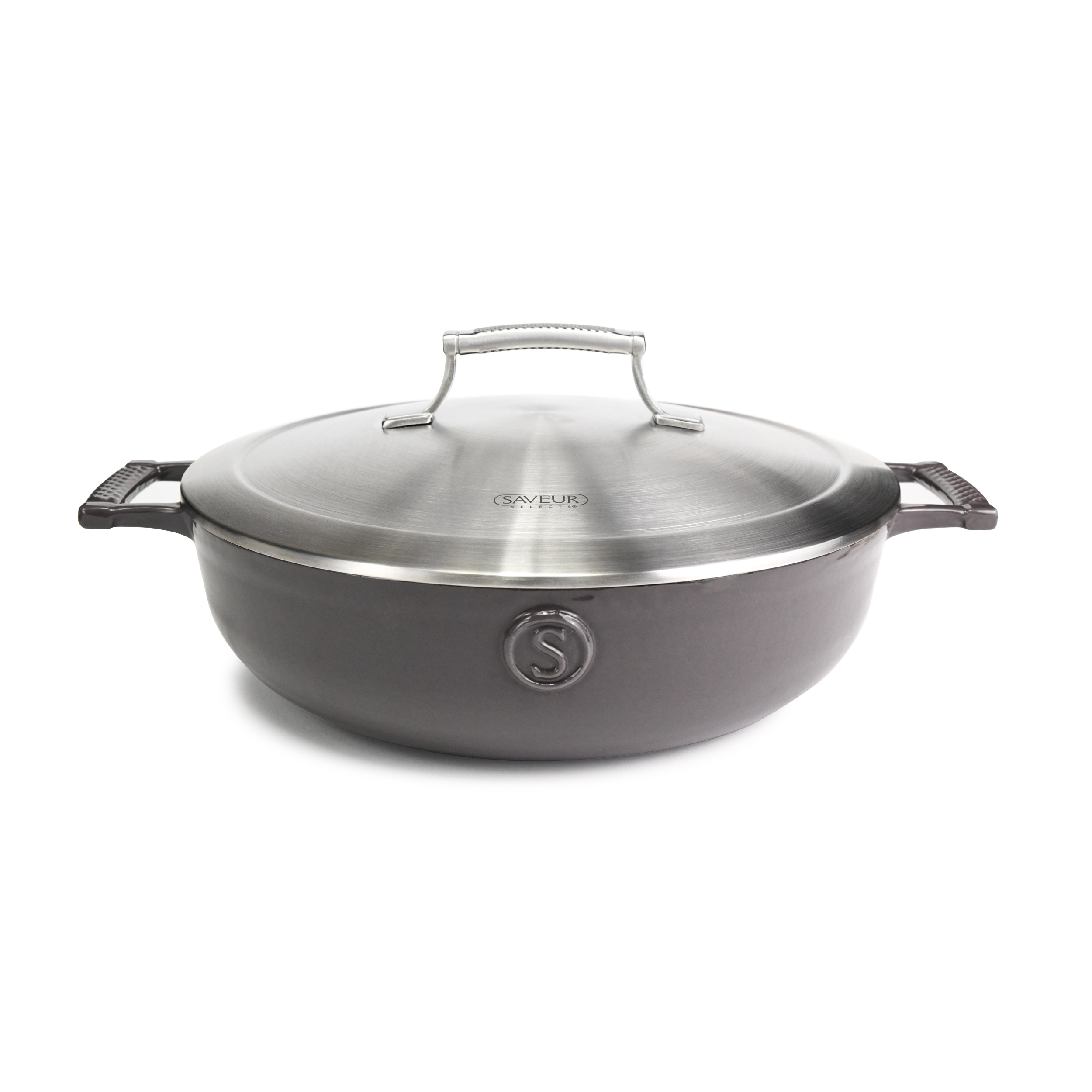 Saveur Selects - Série Voyage - Cocotte 30 Cm - Induction - Garantie À Vie - Gris