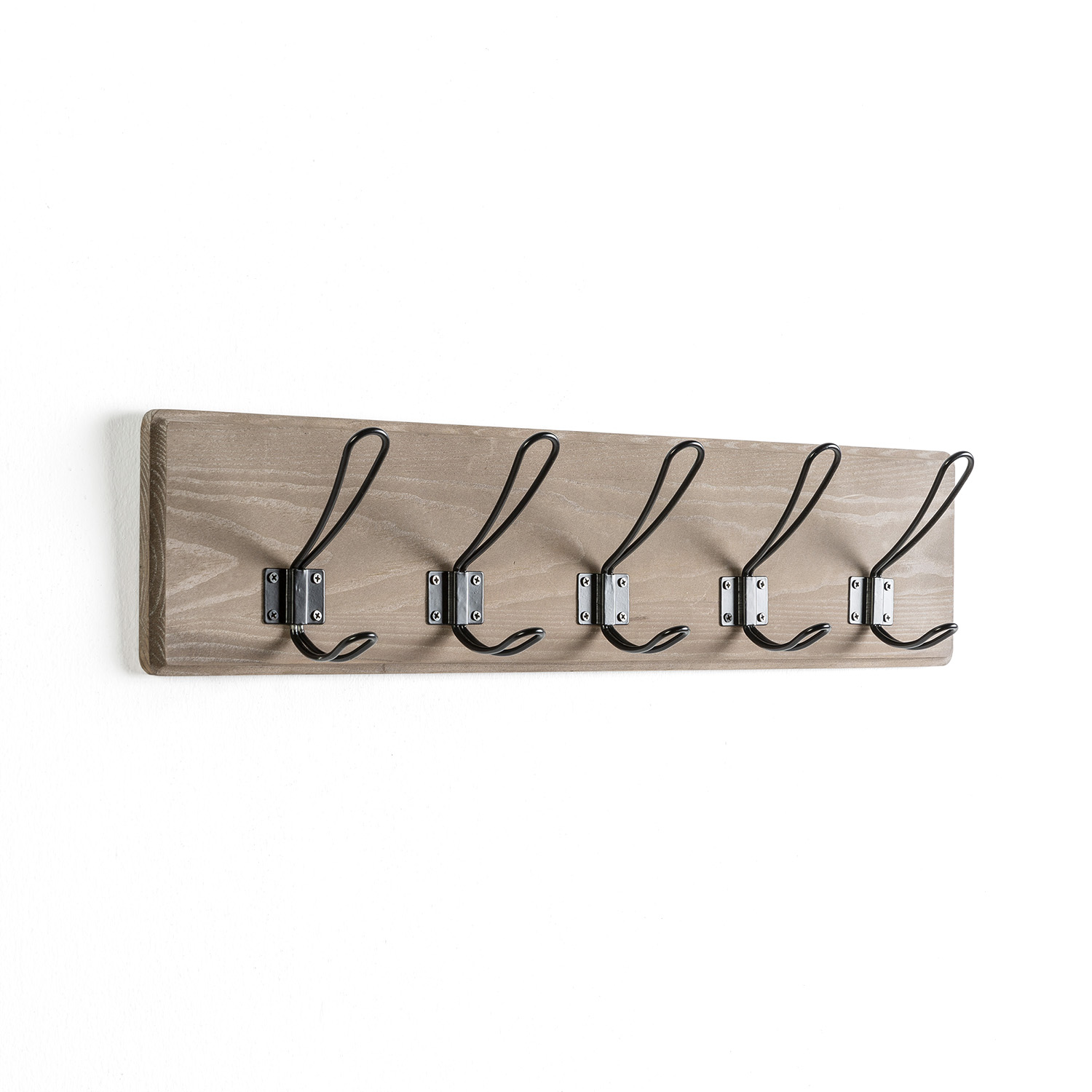 Porte-manteau Mural Xica En Bois Gris, 5 Crochets