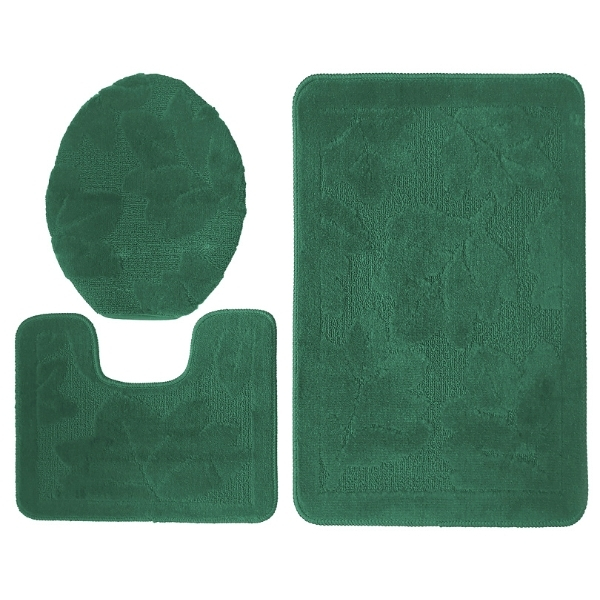 Lush Living - Bathmat Set Non-Slip - Nature Green - 3 Piece