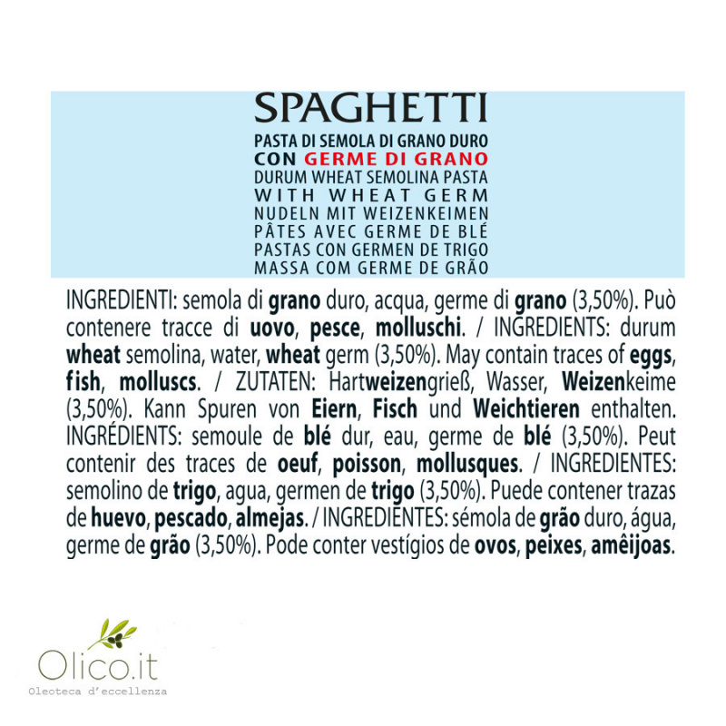 Spaghetti Au Germe De Blé 500 Gr ANTICO PASTIFICIO MORELLI