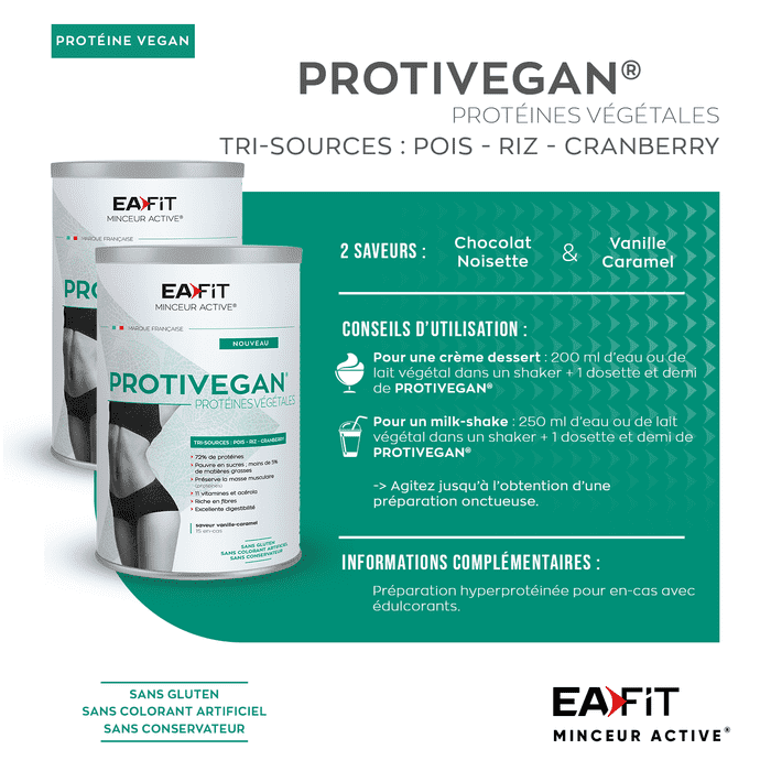 Eafit Protivegan Chocolat Noisette 450 G EAFIT