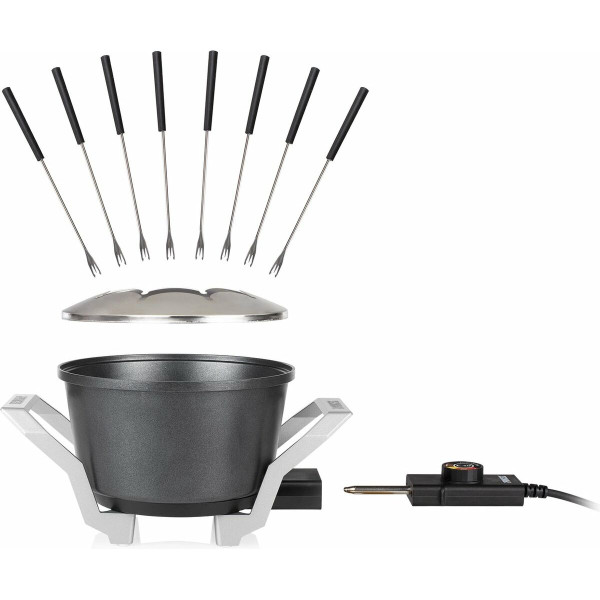 Princess 173025 Fondue Pure Black – Bamboe behuizing – 1.5 liter - 8 personen
