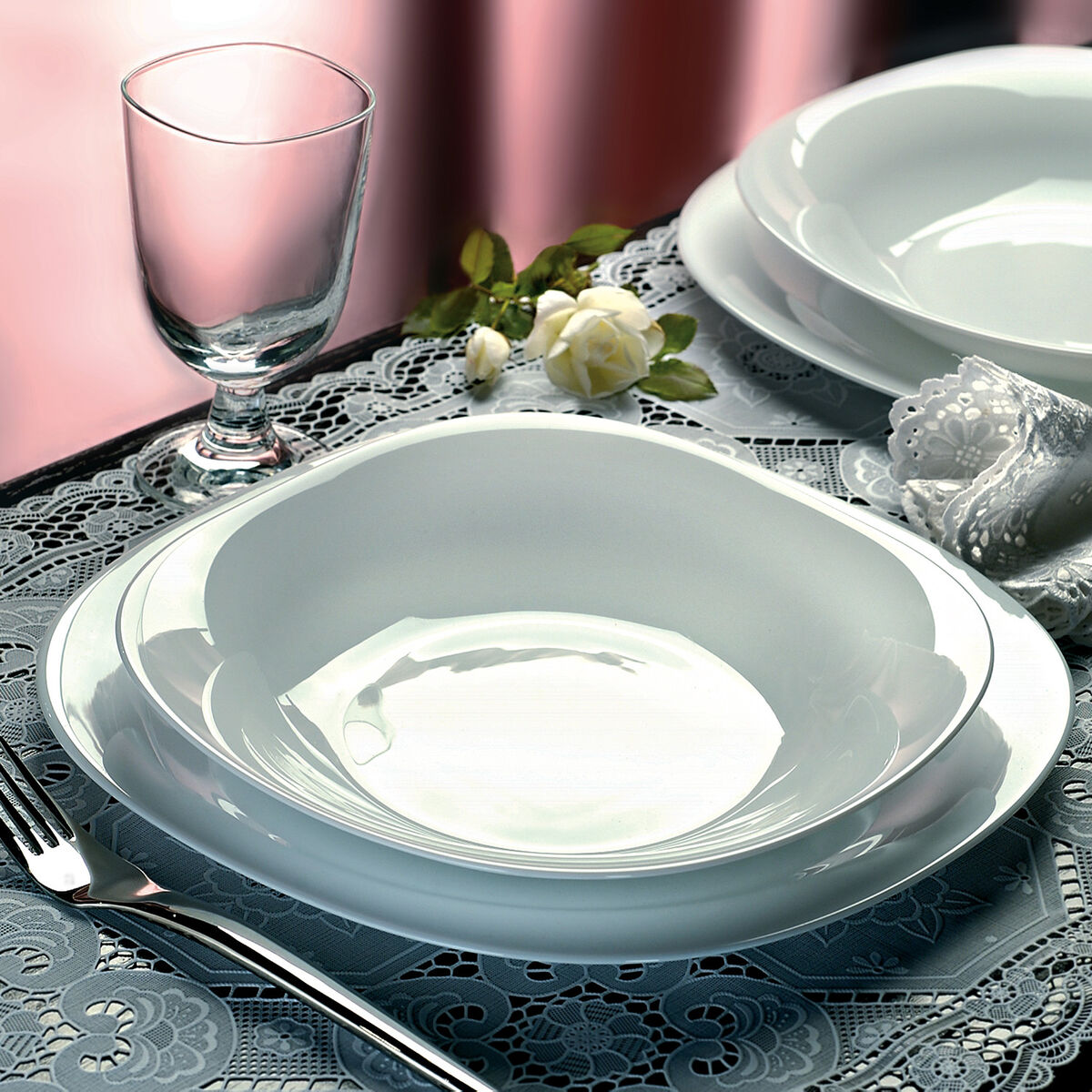 Assiette Creuse Bormioli Rocco Parma Verre (23 Cm) (24 Unités)