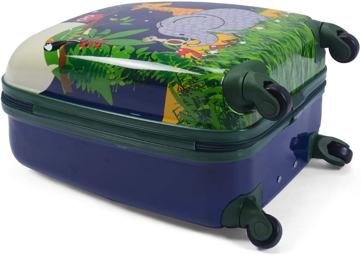 Costway Valise Enfant Sac À Dos Enfant Trolley À Roulettes Pour Enfant Valise Garçon,fille Bleu