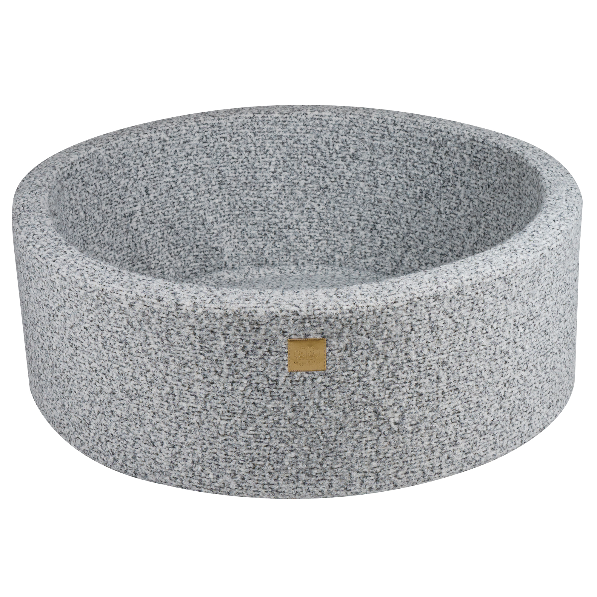 Selonis Piscine à Balles Ronde 70x30 Cm En Mousse – Sans Balles, Gris Clair, Pour Bébé Et Enfant