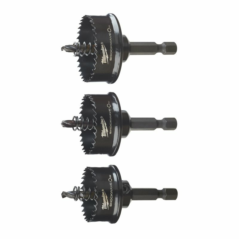 Set De 3 Scies Cloches Shockwave Impact 22 / 29 / 35 Mm Milwaukee