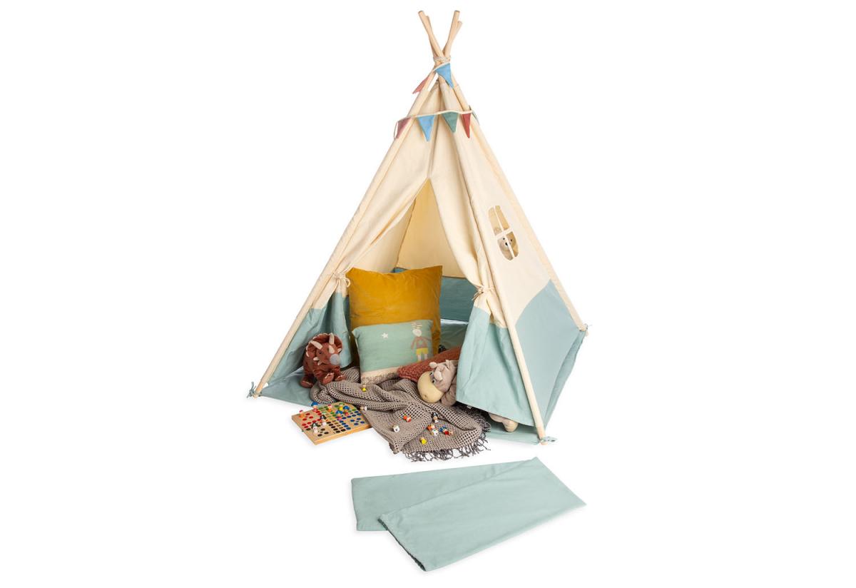Tente 'tipi Yuma' Bicolore Beige Bleu