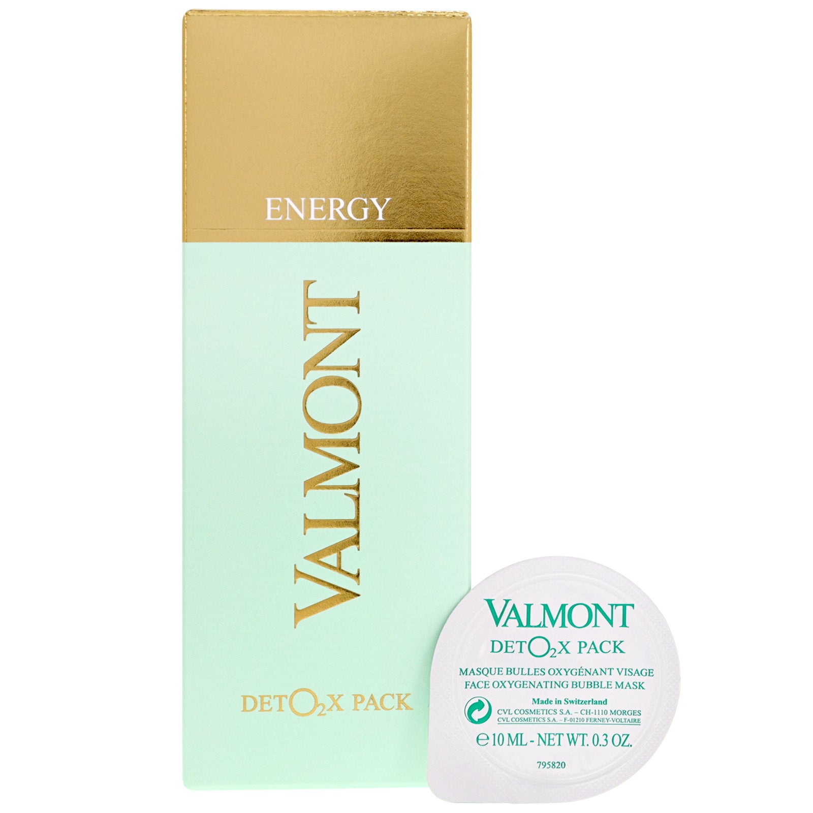 Valmont Energy DETO2X Hautverjüngungspack - 6 Masken
