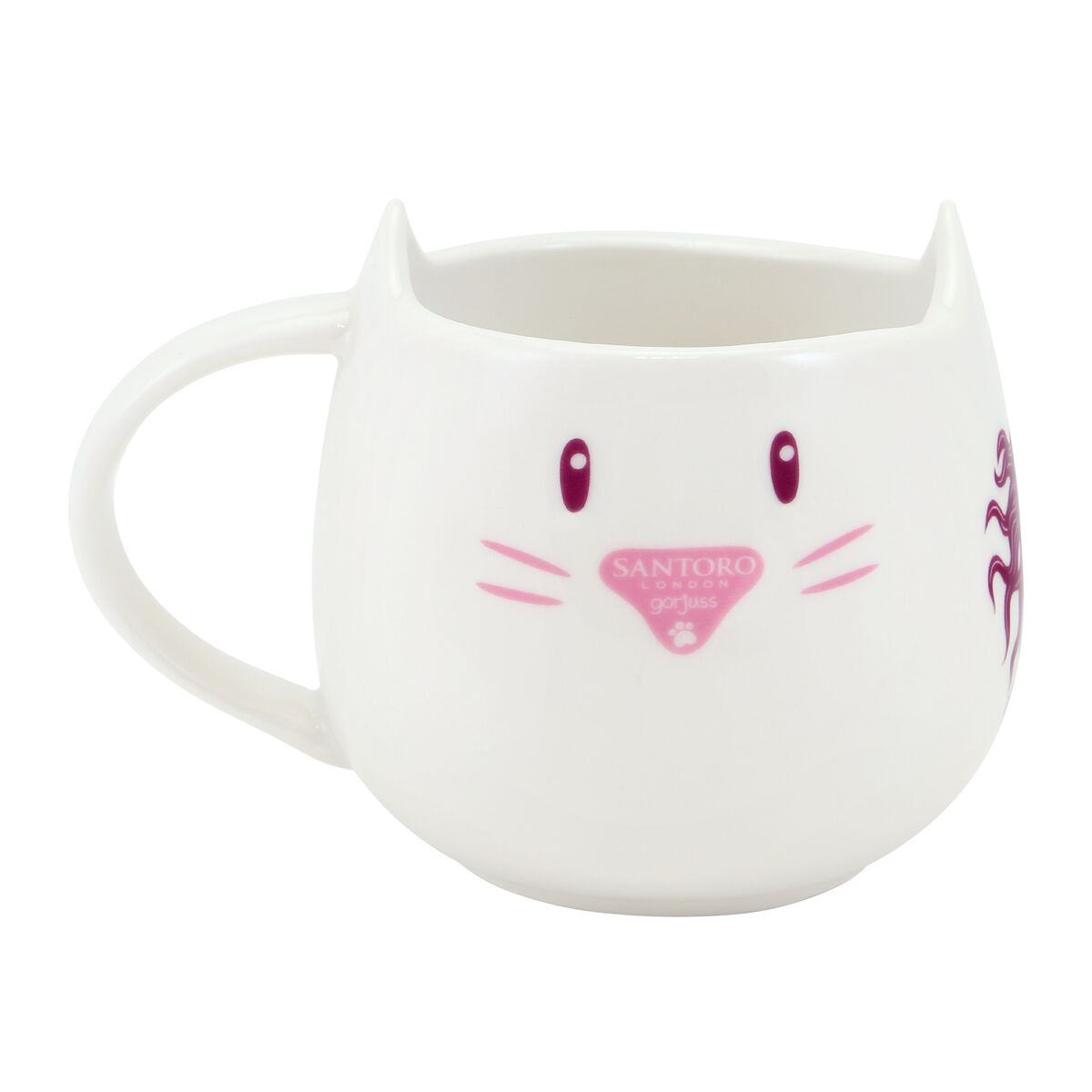 Lot Gorjuss Purrrrrfect Love Tasse Dessous De Verres 2 Pièces Céramique Léopard