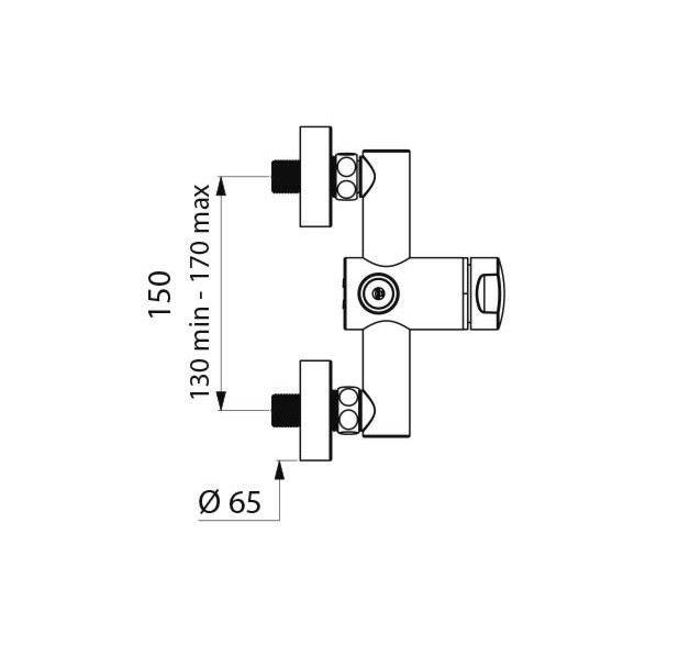 Raccords Décalés Delabie M1/2 & M3/4 - Lot De 2 - Pour Installation Sous Rosace, Entraxe 12 Mm - Référence 856027.2P