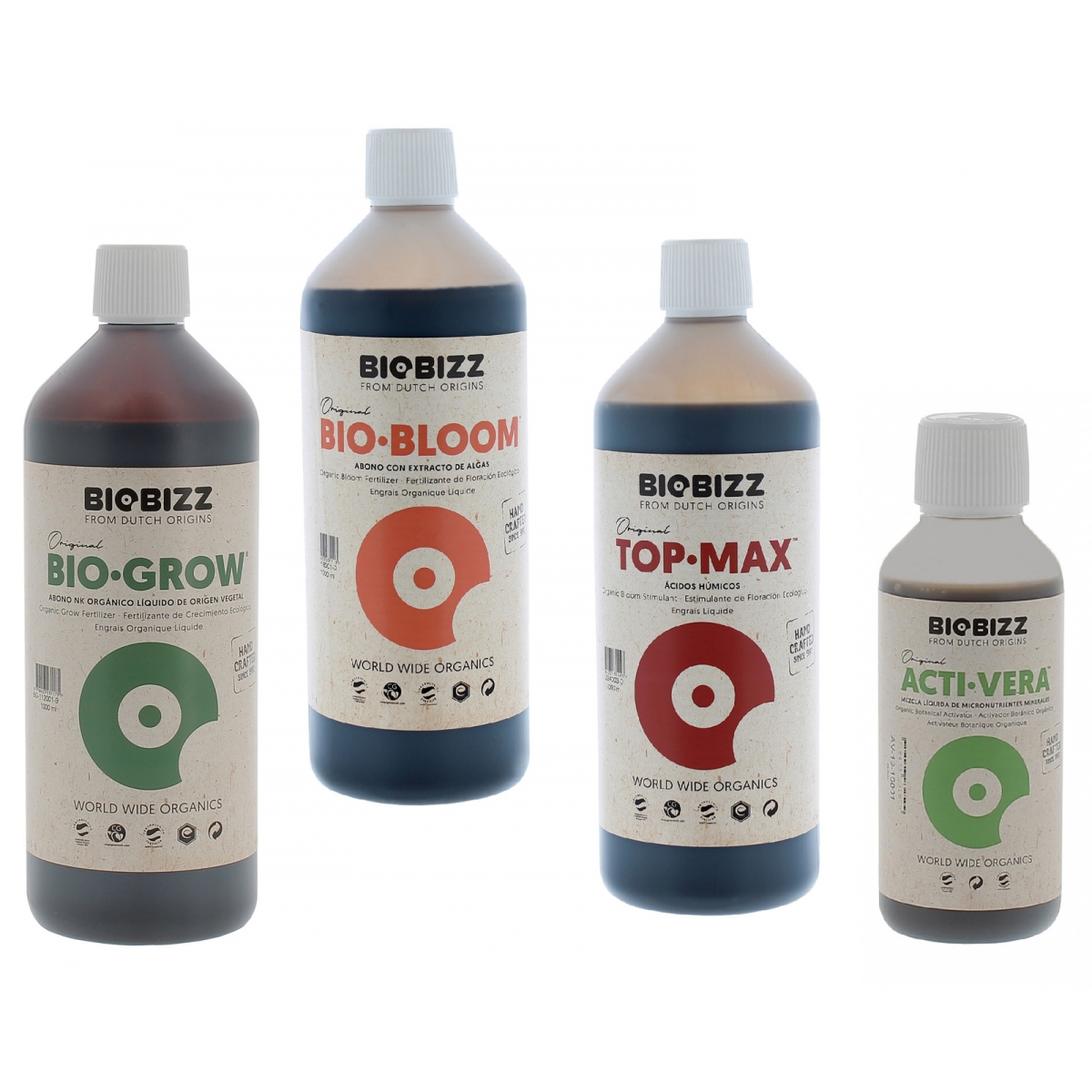 Pack engrais BIOBIZZ 500ml - Bio Bloom Bio Grow Top Max