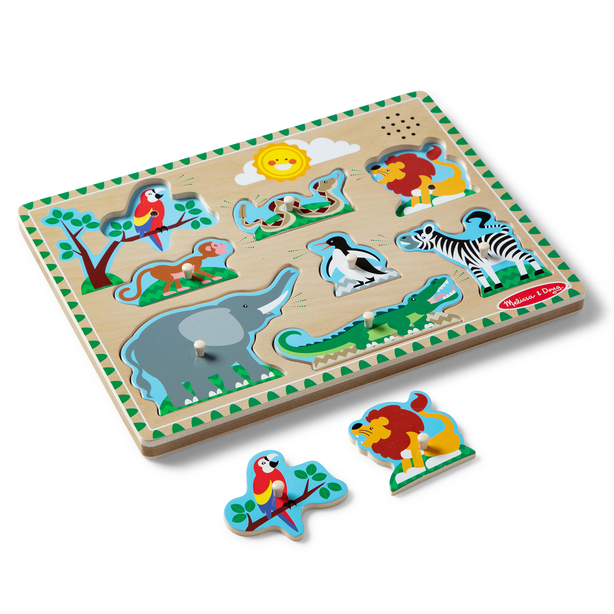 Melissa & Doug Zoo Animals Pegged Puzzle