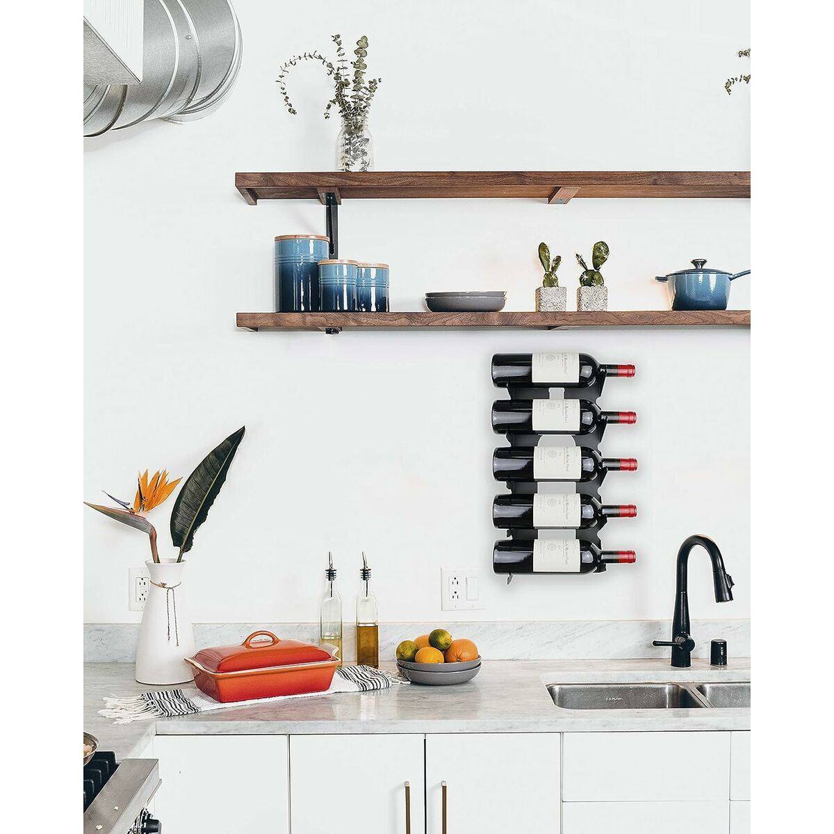 Range Bouteilles Etterr Acier Au Carbone 40 X 20 X 160 Cm - Noir
