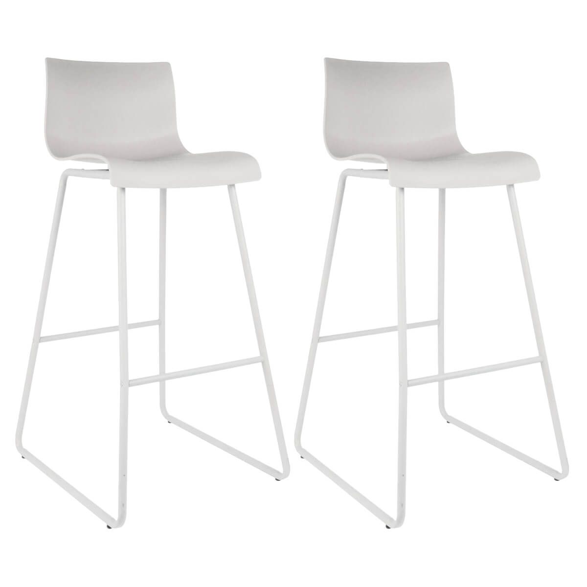 Novalie - Lot De 2 Chaises Hautes Blanches