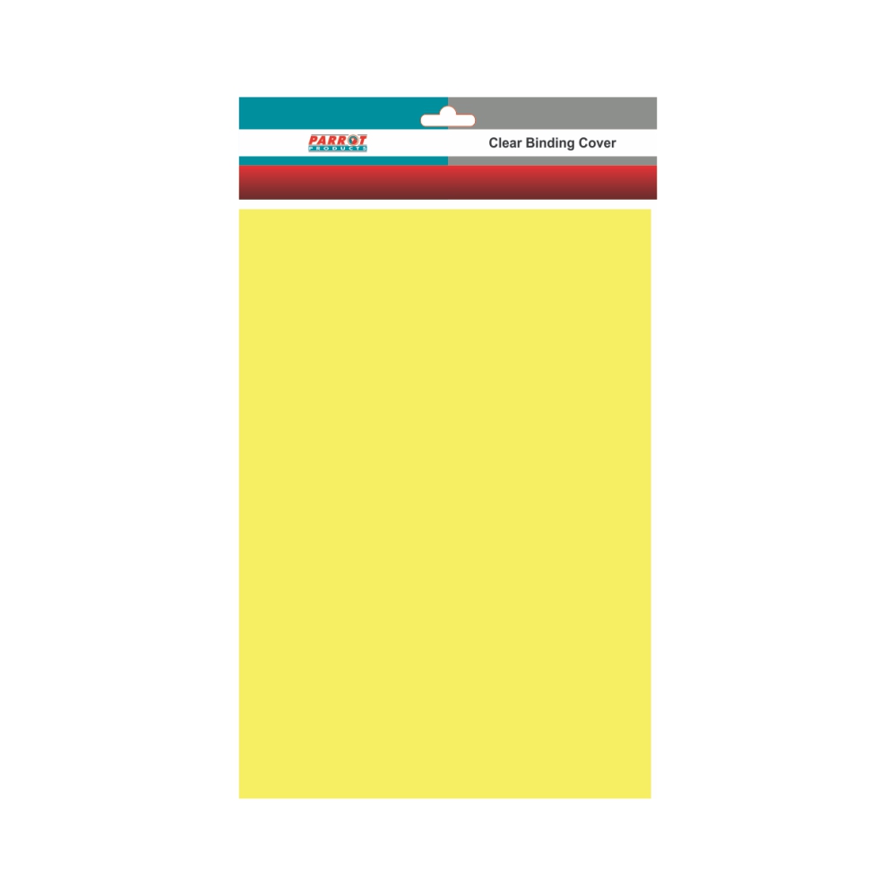 Clear Polypropylene Binding Covers (A4 - 300 Micron - Pack of 25 - Yellow)