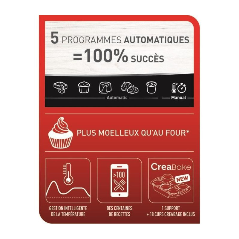 Tefal Kd812110 Cake Factory Délices Silver Appareil A Gâteau 5