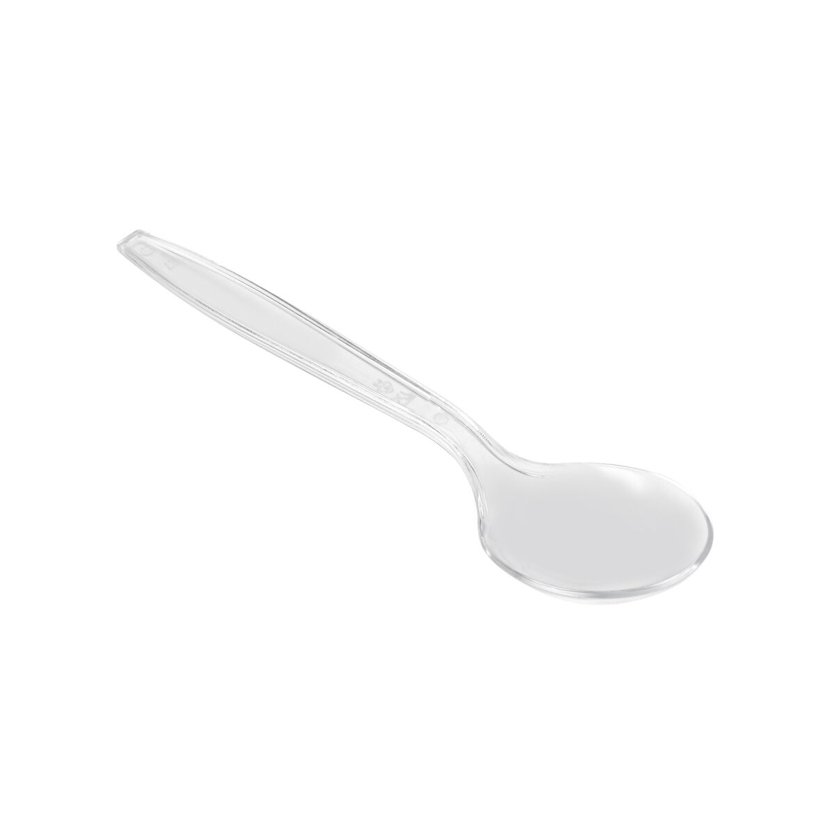 MAXI PRODUCTS - 50 Cuillères Plastique Transparent Arc - 12,8 Cm - Pour Événements Et Dégustation
