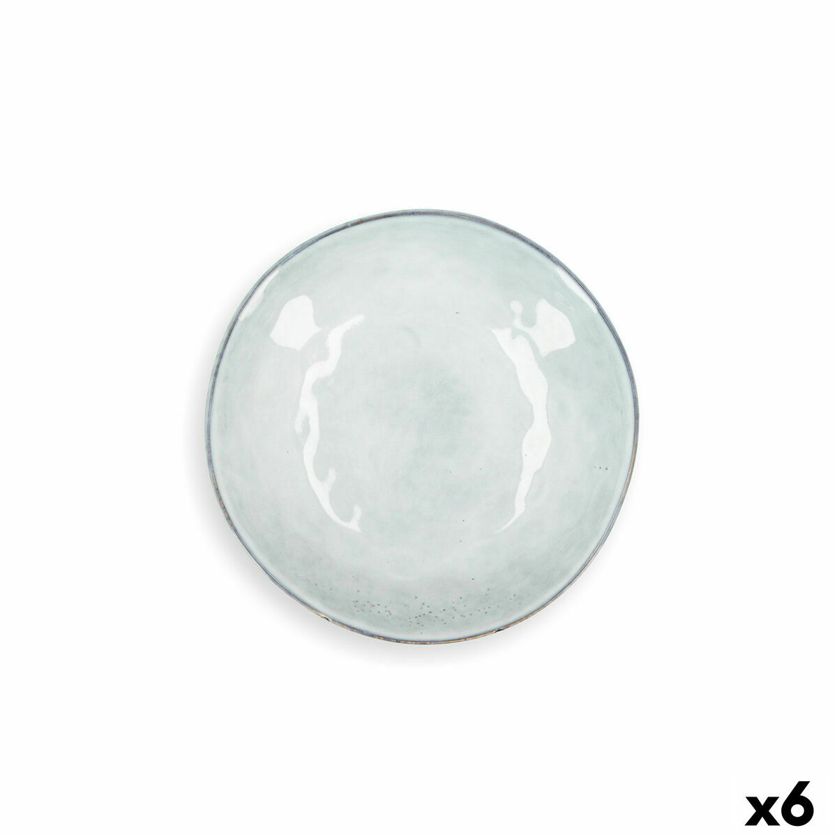 Assiette Plate Quid Boreal Céramique Bleu (21 Cm) (pack 6x)