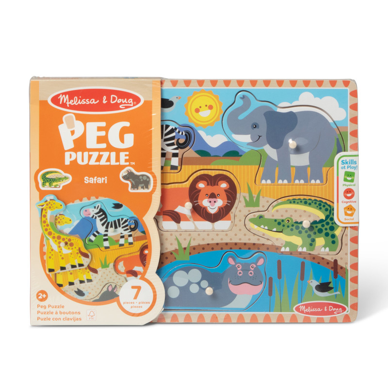 Melissa & Doug ‎ألغاز بأوتاد‎, ‎من سنتين فأكثر‎
