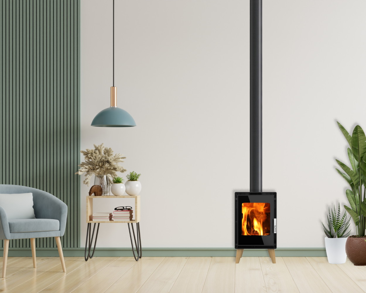 Poêle À Bois Jacco Sur Pied 4.8kw En Acier - Étanche - Eco Design